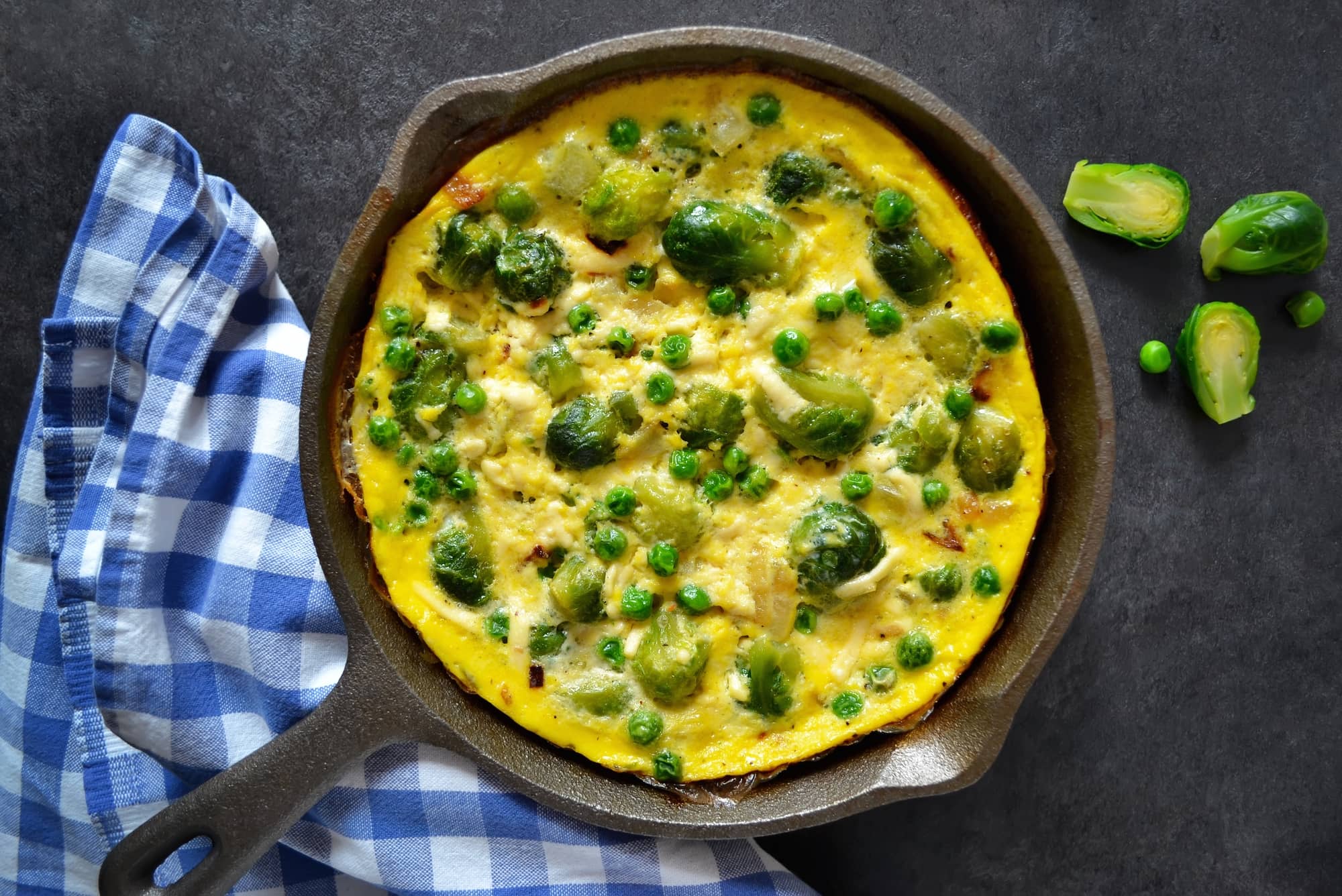 Leftover Brussels Sprout and Pea Frittata Recipe